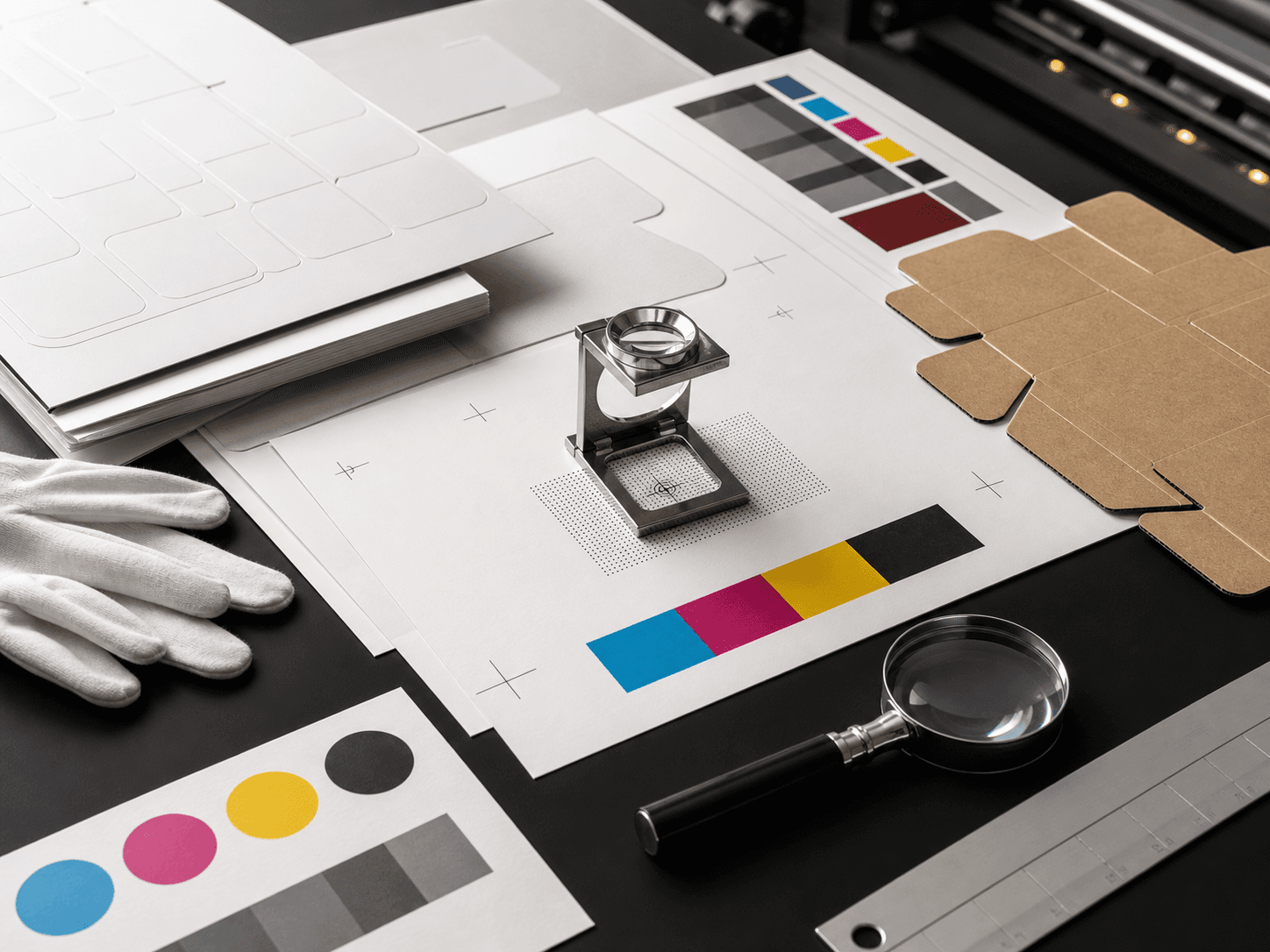 Representative print quality-inspection and prepress workspace